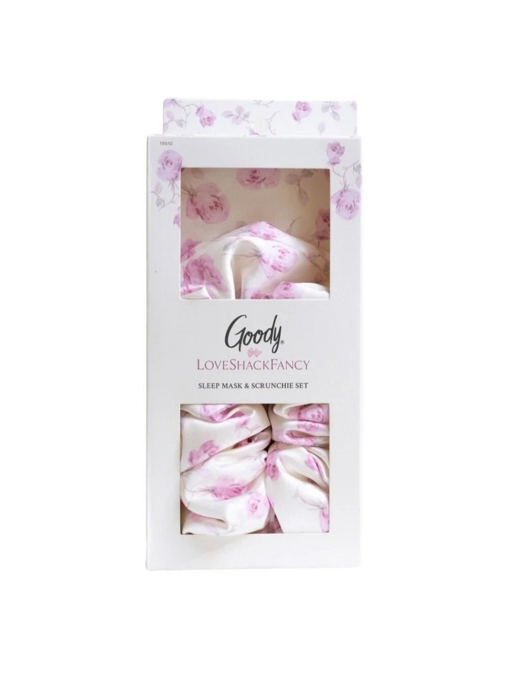 NWT Limited LoveShackFancy x Goody Sleep Mask & Scrunchie Set Ribbon Rosa Flora